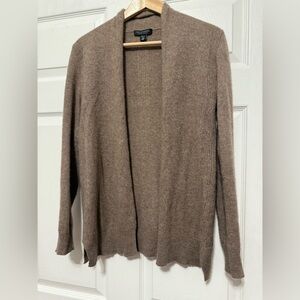 Saks Fifth Avenue 100% Cashmere Open
Front Cardigan Brown Size Small New